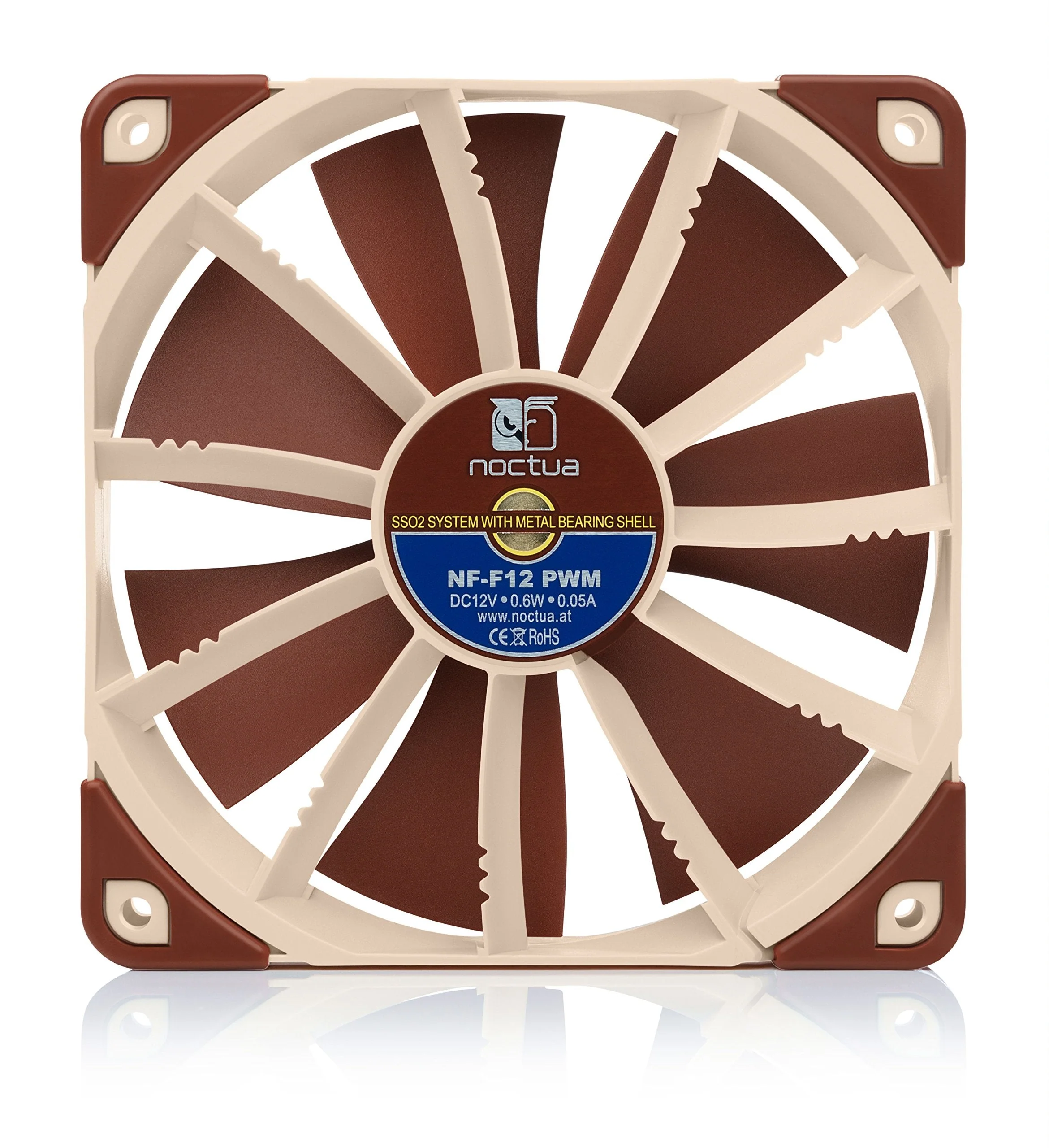 Noctua NF-F12 PWM, Premium Quiet Fan, 4-Pin (120mm, Brown) - Image 3