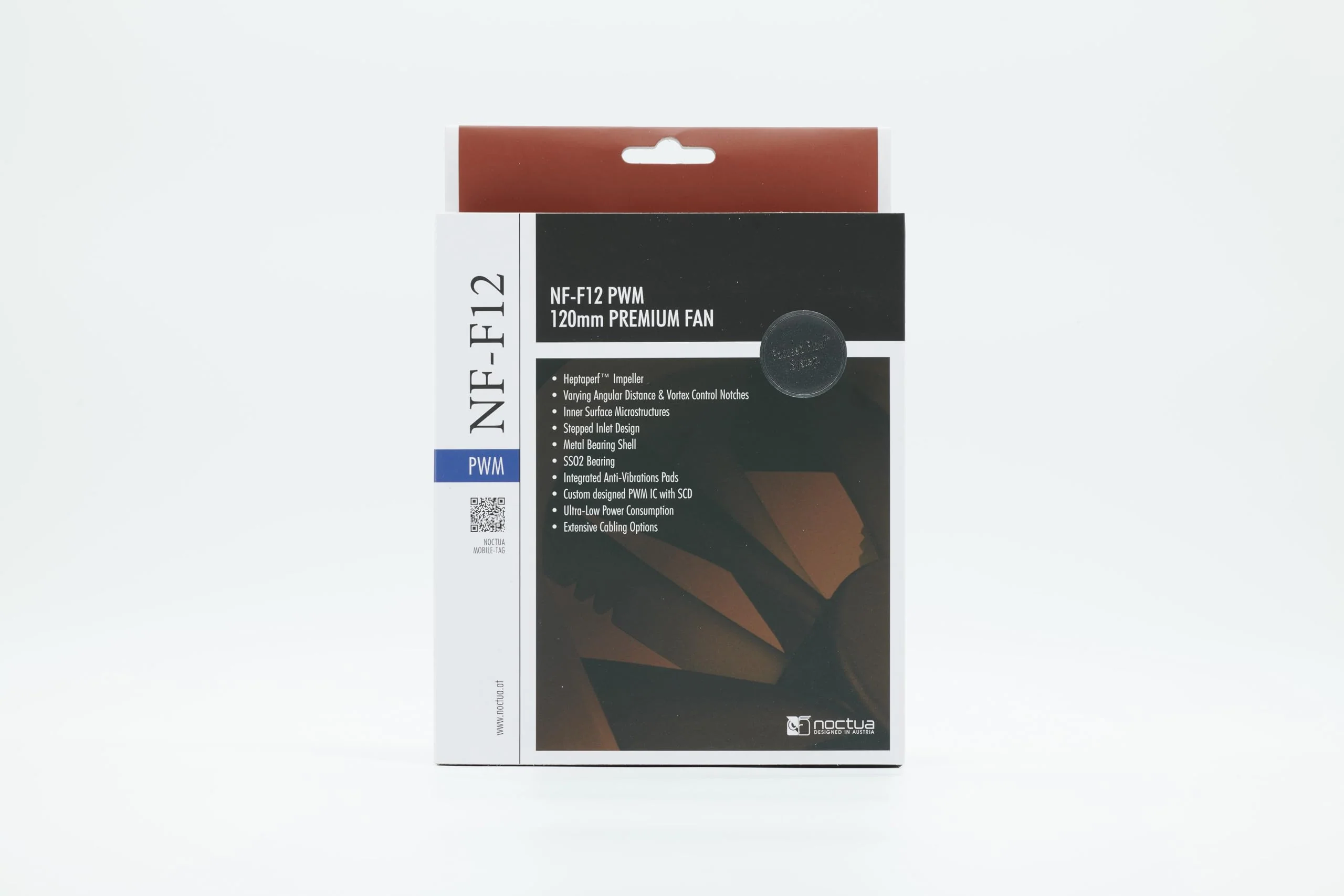 Noctua NF-F12 PWM, Premium Quiet Fan, 4-Pin (120mm, Brown) - Image 8