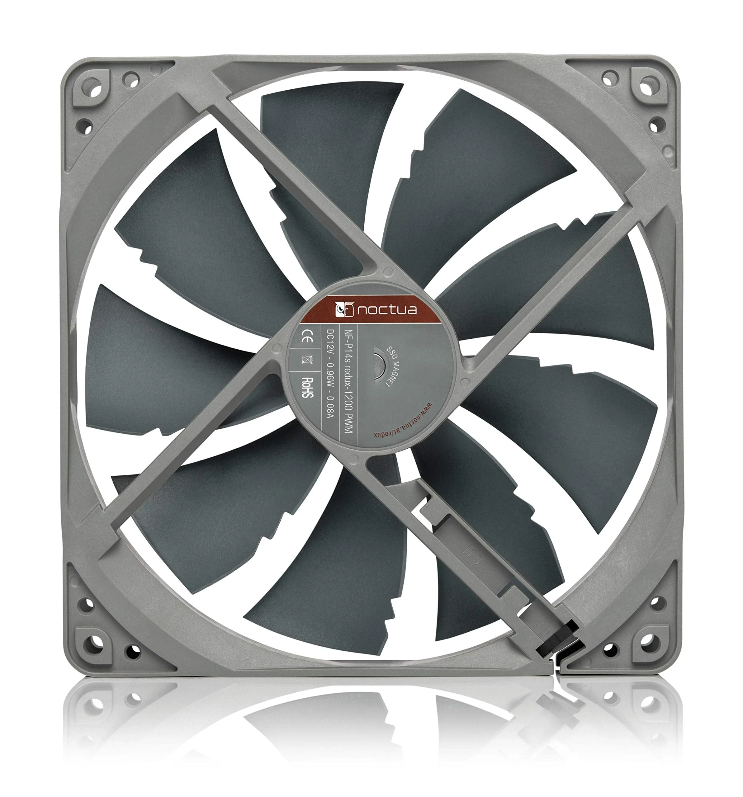 Noctua NF-P14s redux-1200 PWM, Quiet Fan, 4-Pin, 1200 RPM (140mm, Grey) - Image 3