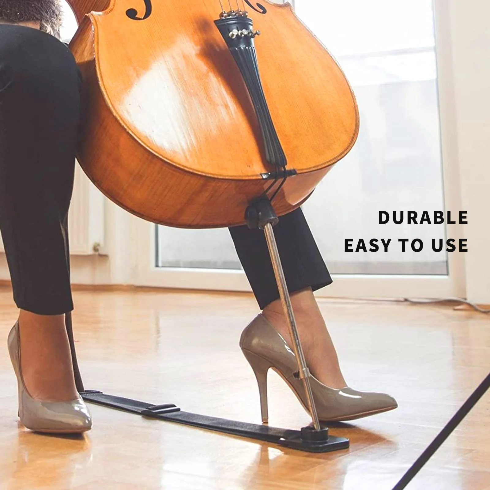 Non-slip Cello Endpin Anchor Stopper Rest Holder Stand Anti-slip Device for Cello Adjustable Cello Endpin Strap with Thickened Foam Pad, Great for Cellist Practice Performance - Image 4
