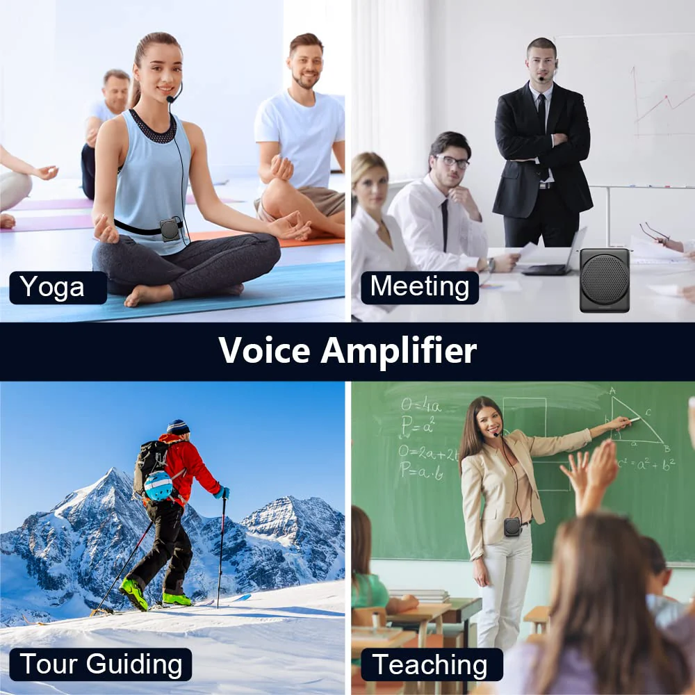 NORWII Mini Voice Amplifier, 3 Hours Quick Charging and up to 30 Hours Play, Portable Voice Amplifier for Teachers, Training, Tour Guide, etc (Black) Black - Image 6