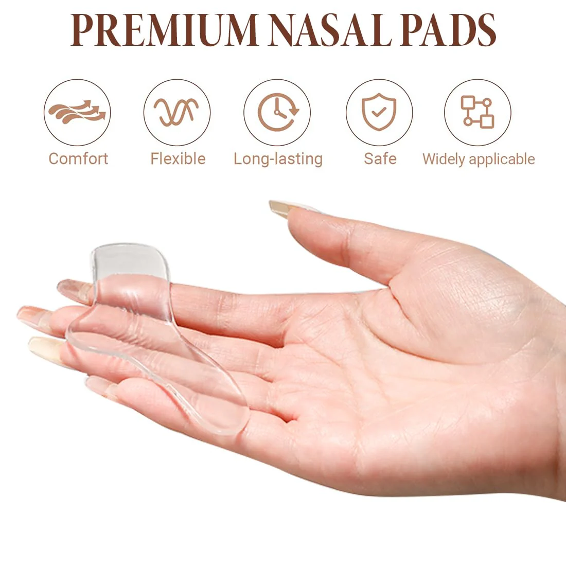 Nose Pads for CPAP Masks Nose Pads for CPAP Gel Nose Pad Pads Comfortable Nose Gel Pads for CPAP Machine Nose Bridge for Masks Pack of 6 - Image 2