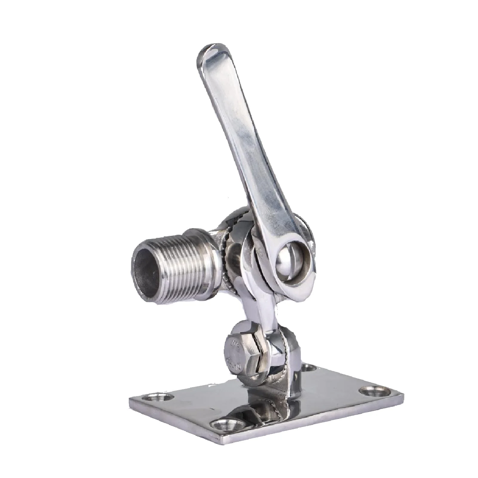 NovelBee Marine VHF Antenna Mount,316 Stainless Steel Antenna Adjustable Base Bracket Holder for Boats - Image 5