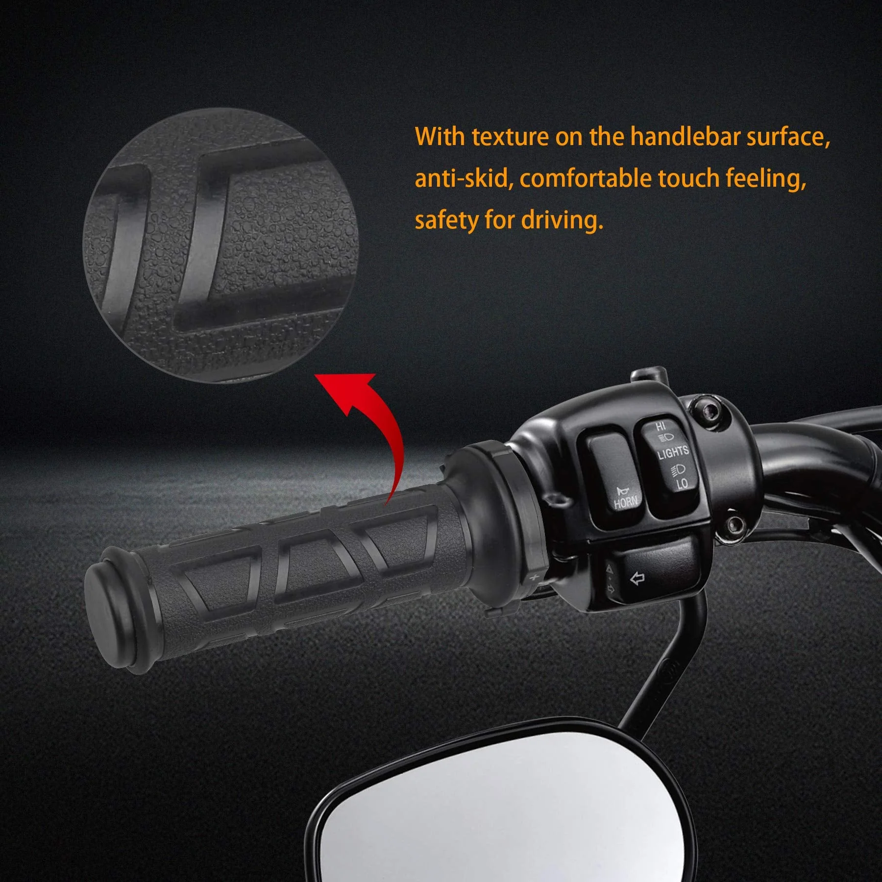 NTHREEAUTO Universal 7/8'' Heated Grips Motorcycle Handlebar Grip Compatible with Harley Honda Kawasaki Yamaha Dirt Bike ATV - Image 3