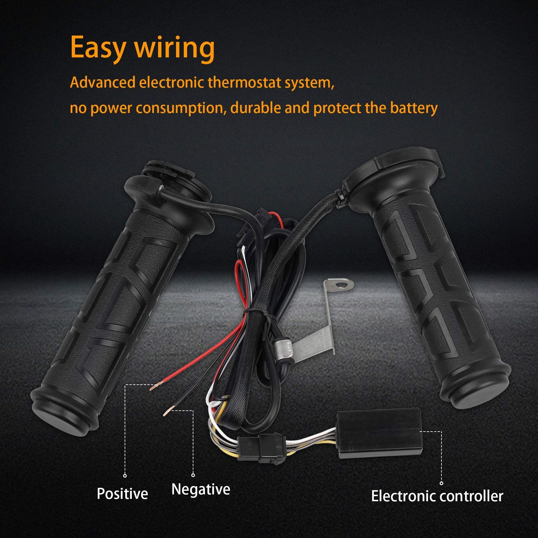 NTHREEAUTO Universal 7/8'' Heated Grips Motorcycle Handlebar Grip Compatible with Harley Honda Kawasaki Yamaha Dirt Bike ATV - Image 4