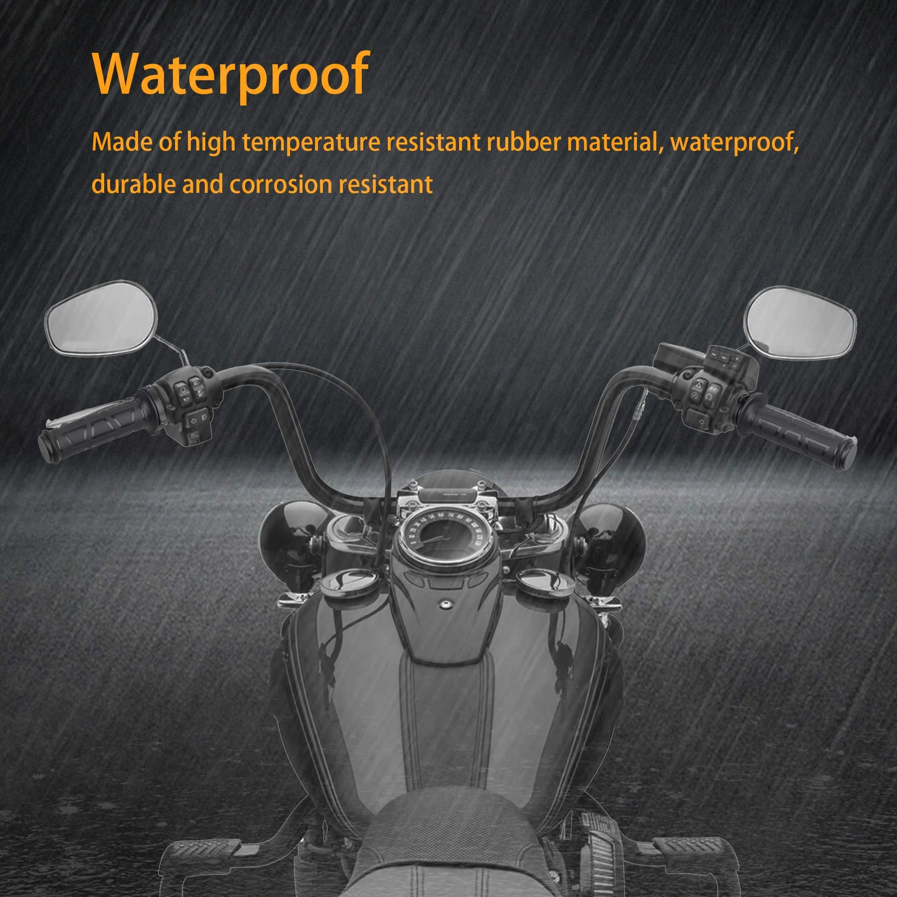NTHREEAUTO Universal 7/8'' Heated Grips Motorcycle Handlebar Grip Compatible with Harley Honda Kawasaki Yamaha Dirt Bike ATV - Image 5