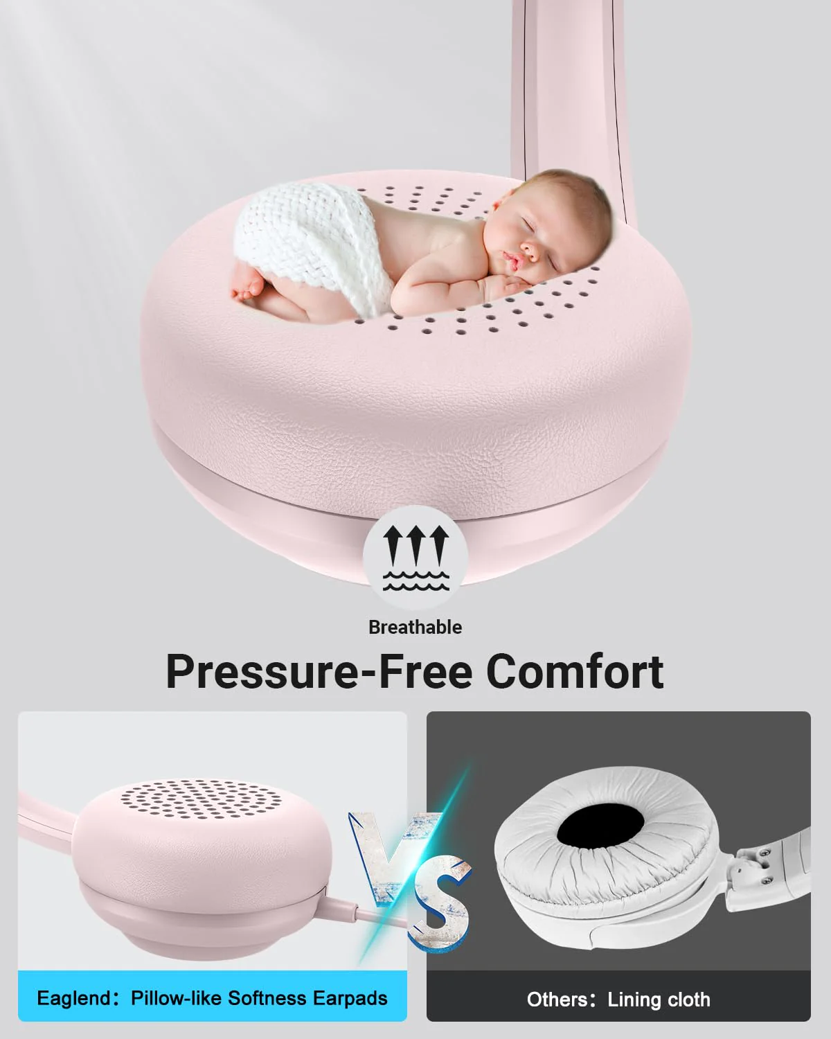 NUBWO HW02 USB Headset with Microphone Noise Cancelling &in-line Control, Ultra Comfort Computer Headphones for Laptop pc, On-Ear Wired Office Call Center Headset for Boom Skype Webinars (Pink) 1 pack Pink - Image 3