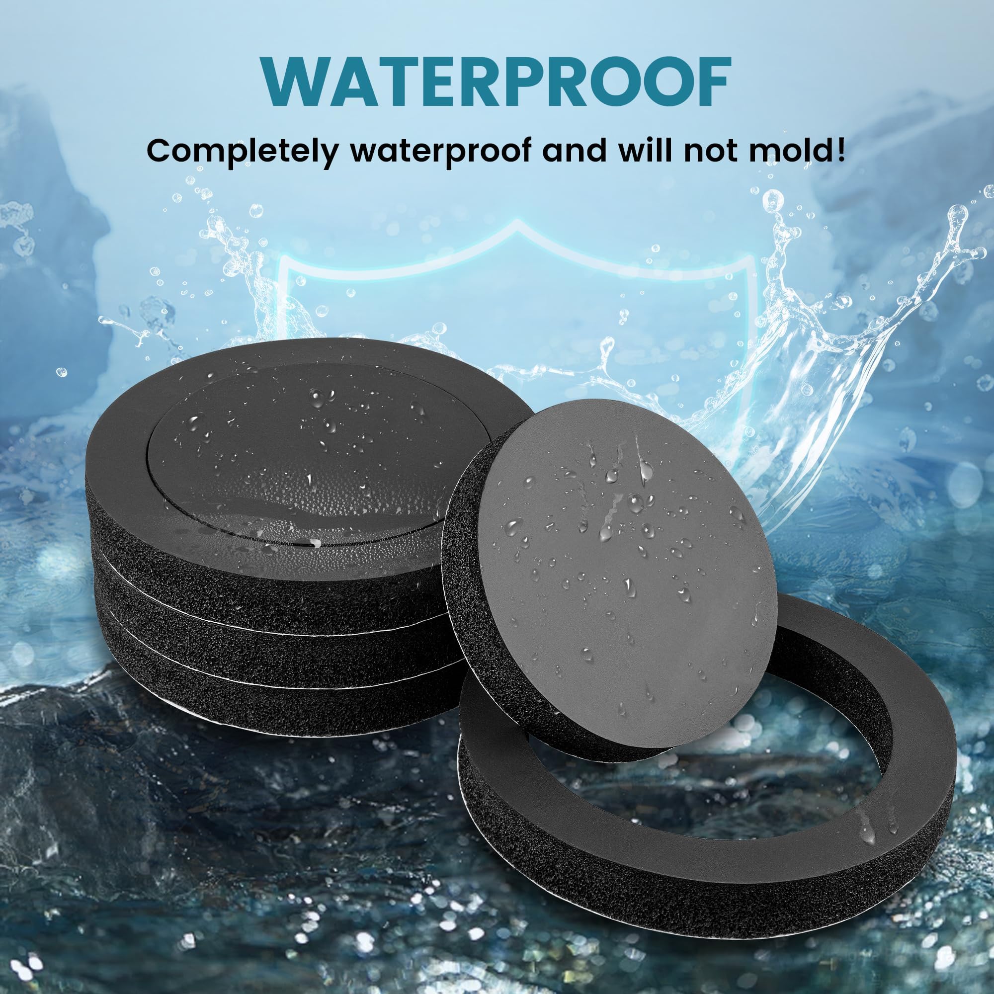 NuIth 6.5 inch Speaker Foam Rings, 6.5”Foam Speaker Enhancer, High Rebound Sponge Bass Blocker Kit, Self Adhesive Car Door Speaker Foam Baffles Enhancer, 4PCS - Image 6