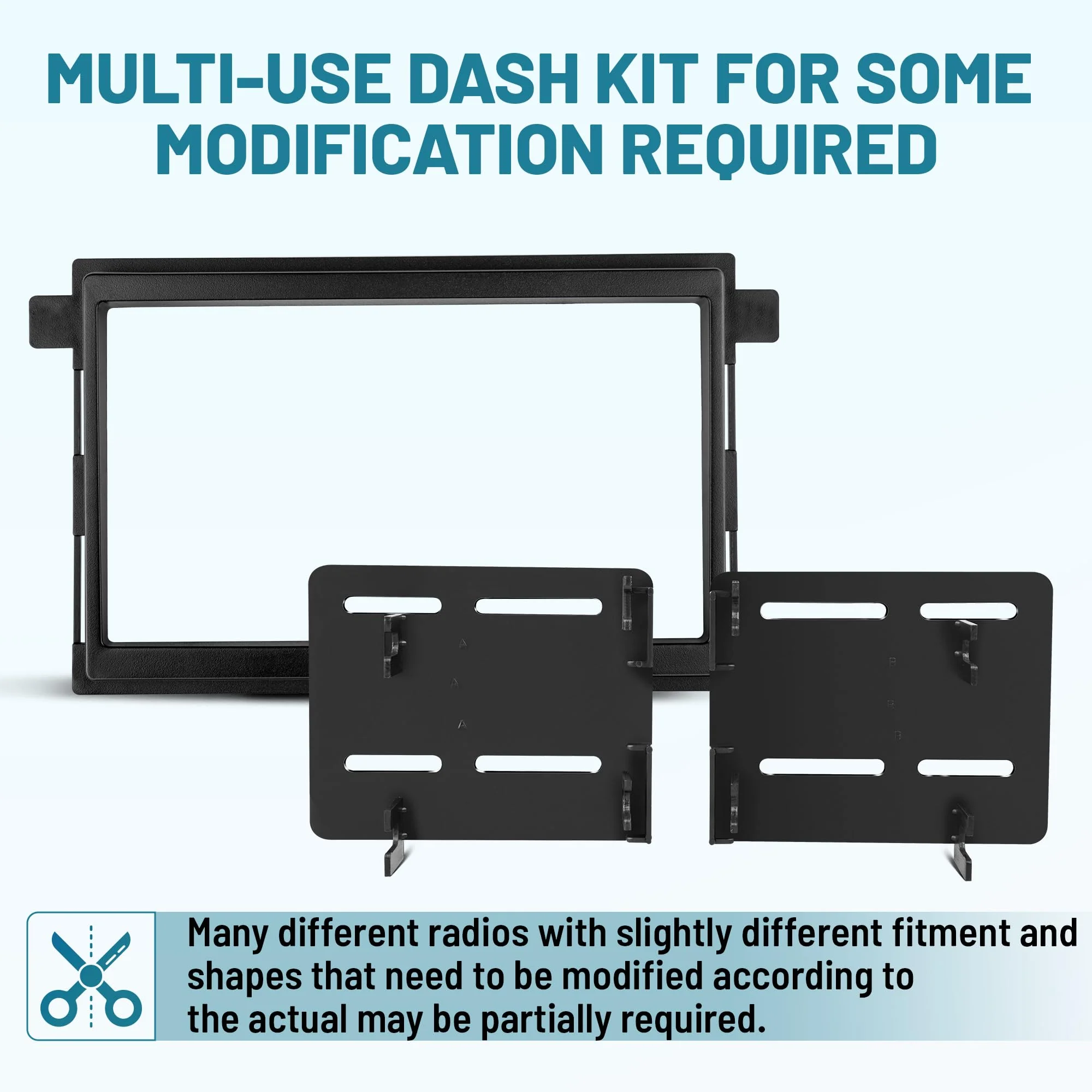 NuIth Double DIN Installation Kit for Select 2004-2010 Ford Edge/Explorer /F150/Fusion/Expedition 2004-2009 Mercury Double DIN Radio Install Dash Kit - Image 6