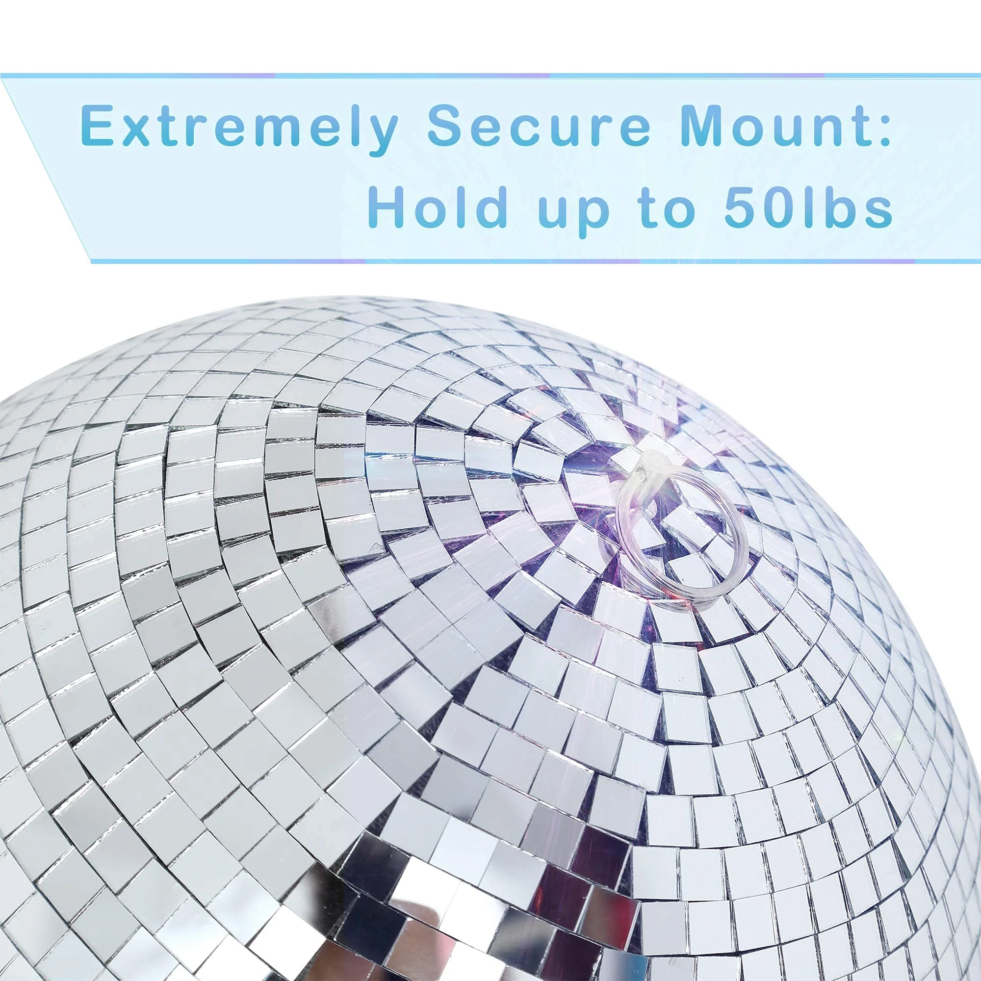 NuLink Disco Ball 6" Disco Ball Decor Hanging Disco Ball for Party Mirror Ball for Big Party Decorations Wedding Home - Image 2