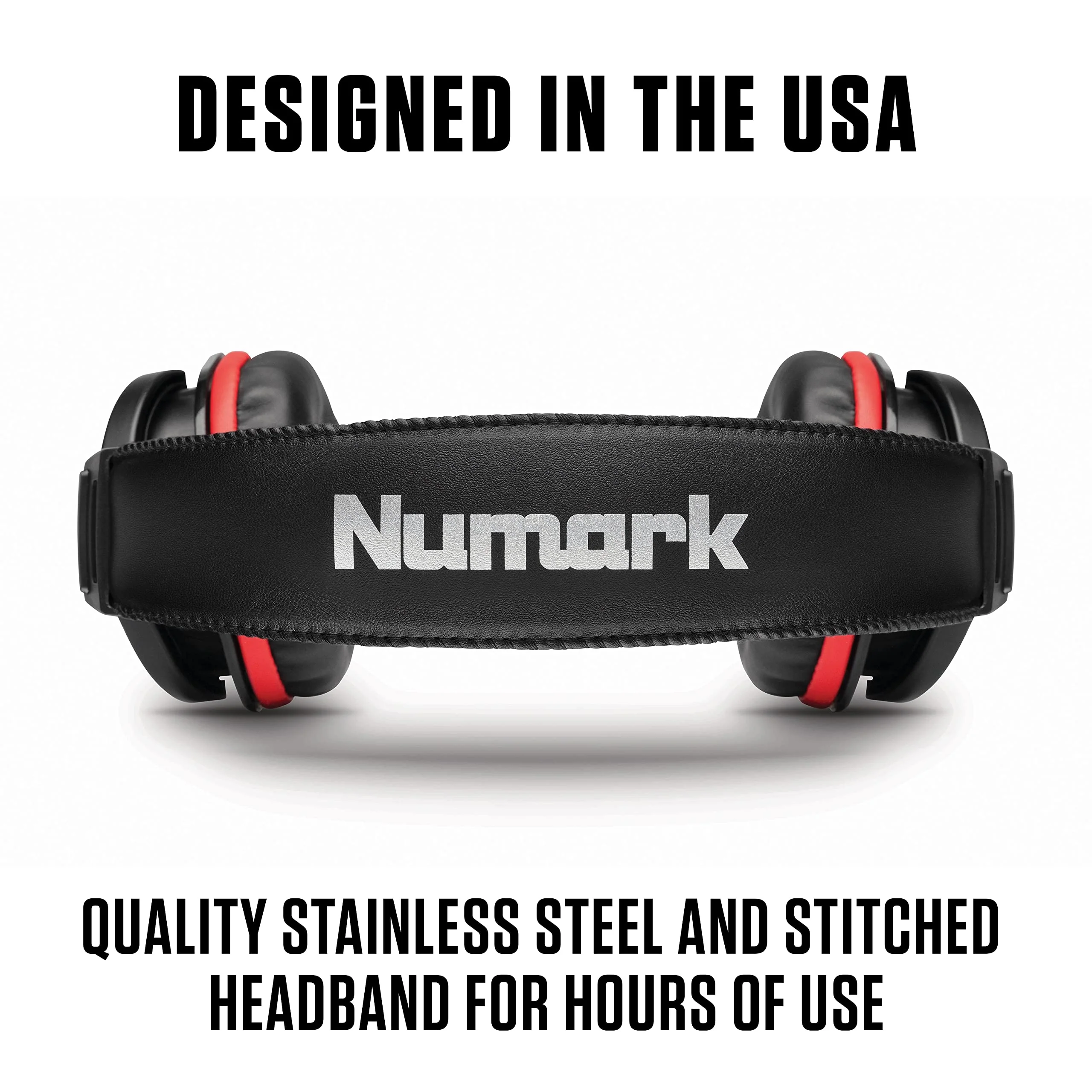 Numark HF175 - DJ Headphones with Closed Back Over Ear Design, 40mm Drivers, Comfortable Ear Pads for Mixing and DJ Monitoring, 3m Cable Included , Black - Image 5