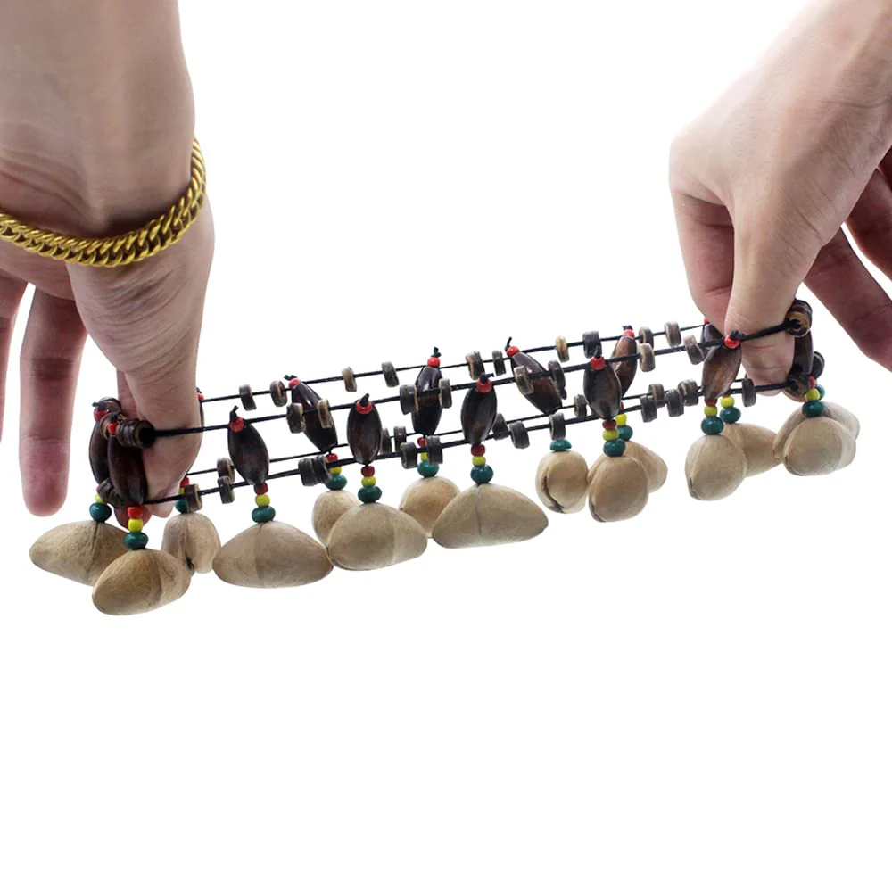 Nuts Shell Bracelet, African Tribal Style Nut Handbell, Drum Conga Percussion Accessories - Image 8