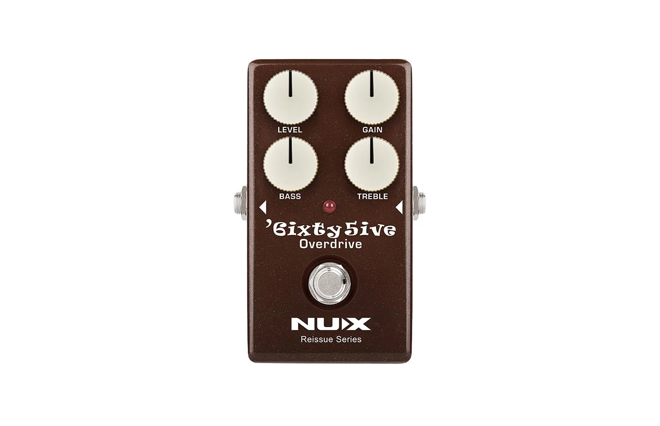 NUX 6ixty5ive Overdrive Effect Pedal Bundle with 2 Patch Cables, 6 Dunlop Picks, and String Winder - Image 2