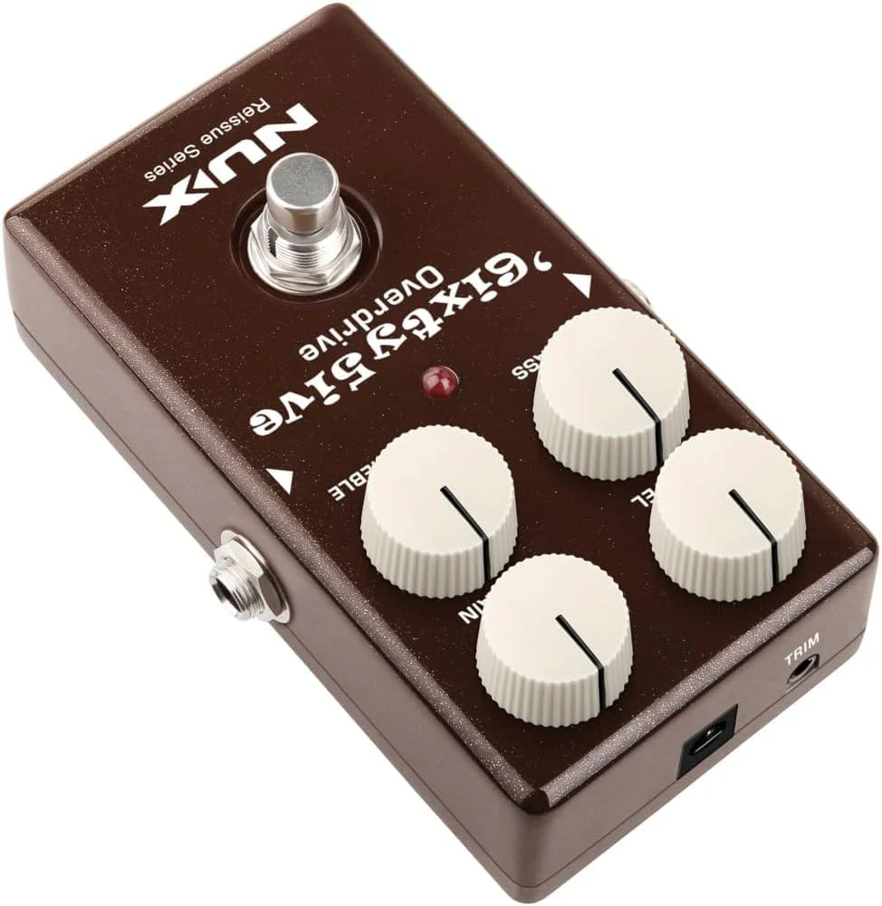 NUX 6ixty5ive Overdrive Effect Pedal Bundle with 2 Patch Cables, 6 Dunlop Picks, and String Winder - Image 5