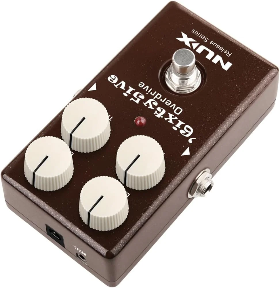 NUX 6ixty5ive Overdrive Effect Pedal Bundle with 2 Patch Cables, 6 Dunlop Picks, and String Winder - Image 6