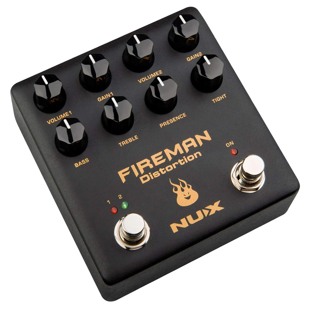 NUX Fireman Distortion Effect Pedal Dual Channel Brown Sound - Image 3
