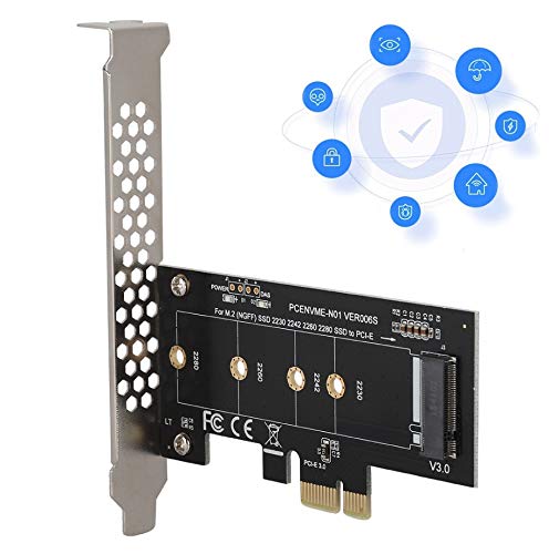 NVME M.2 SSD M-Key to PCI-e 3.0 x1 Host Controller Expansion Card,Supports M2 NGFF PCI-e 3.0, 2.0 or 1.0, NVME or AHC 2280, 2260, 2242, 2230 Solid State Drives with Low Profile BRAC PCLE-KEY M Adapter - Image 3