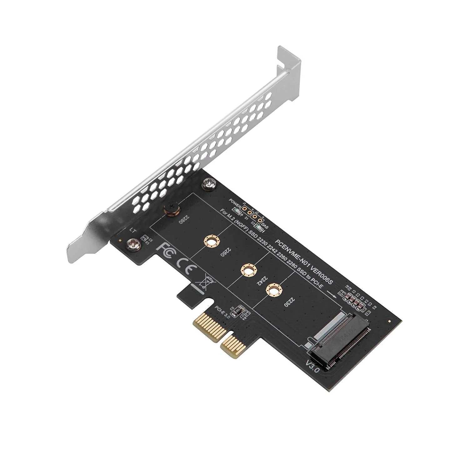 NVME M.2 SSD M-Key to PCI-e 3.0 x1 Host Controller Expansion Card,Supports M2 NGFF PCI-e 3.0, 2.0 or 1.0, NVME or AHC 2280, 2260, 2242, 2230 Solid State Drives with Low Profile BRAC PCLE-KEY M Adapter - Image 5