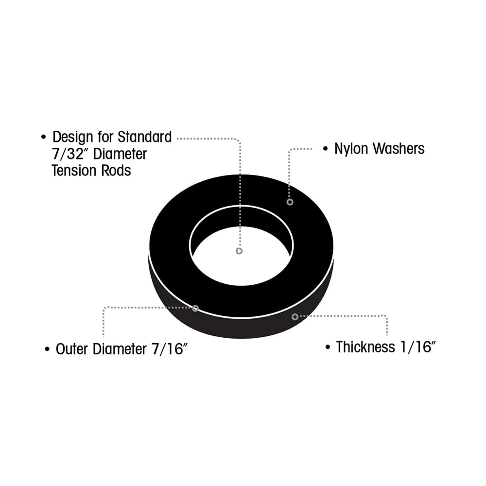 Nylon Tension Rod Washers (100 Pack) for Drum Tension Rods 7/32" in Diameter - Image 2