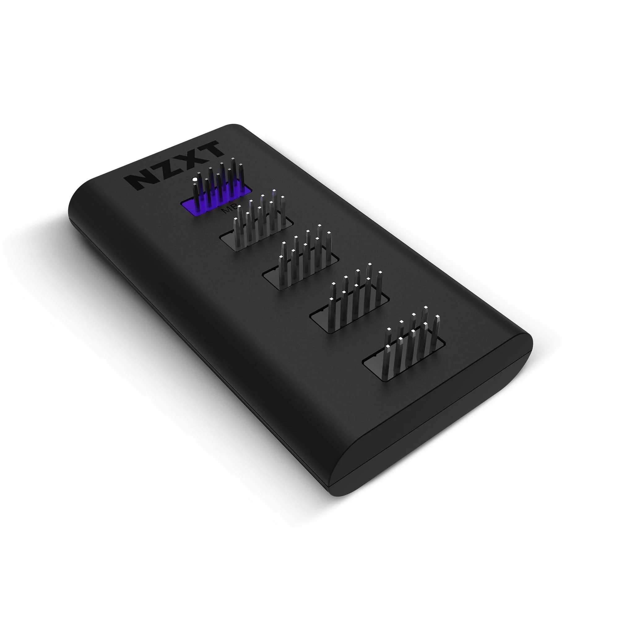 NZXT Internal USB Hub 3 - AC-IUSBH-M3 - 4 Internal USB 2.0 Ports - 3M Dual Lock Tapes - Magnetic Body - Plug and Play - Image 2