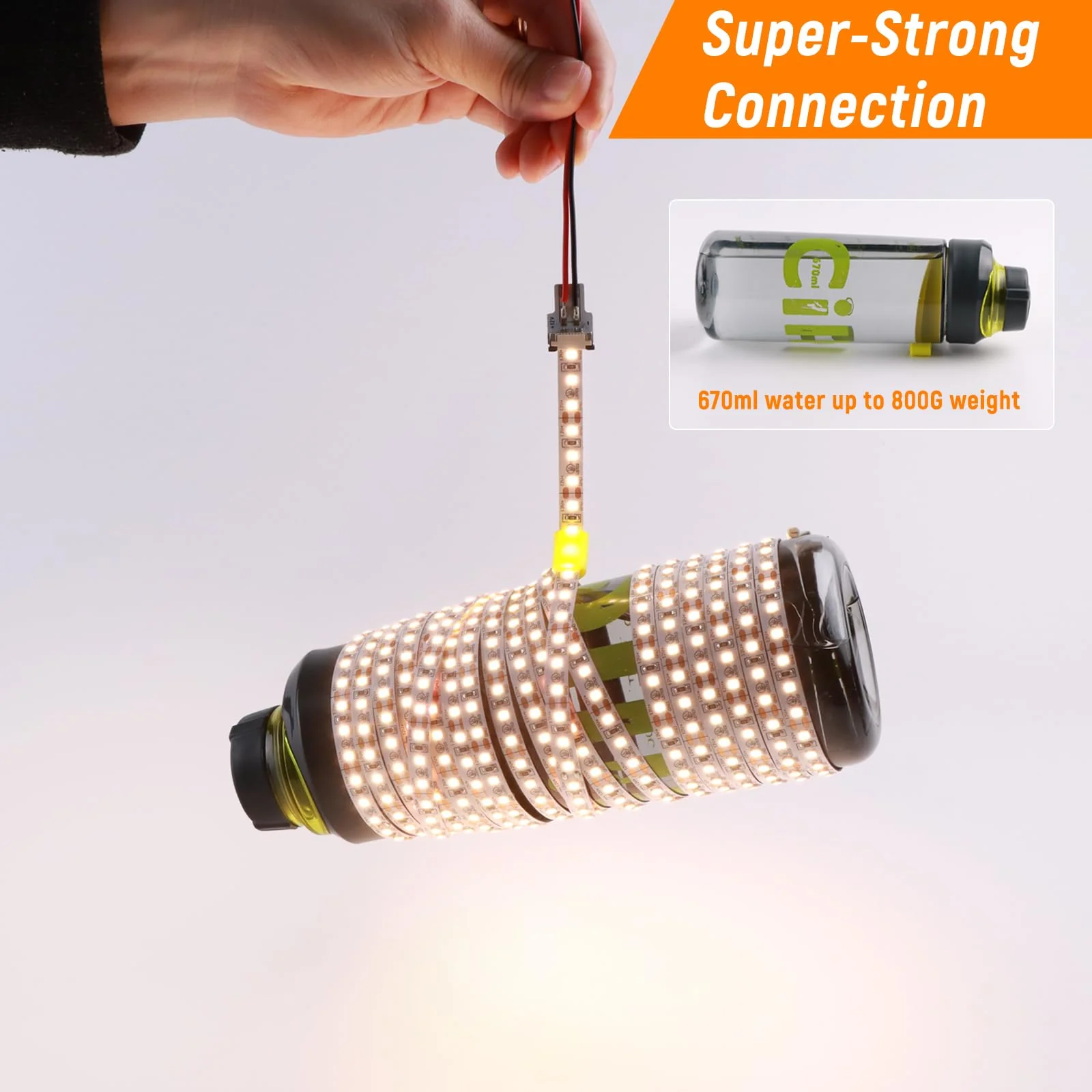 Obeaming Soldeerloze Snelle 2-Pin Strip Connector 8 mm Extension for 5 V 12 V 24 V Enige Kleur SMD 3528 2835 Jelly Stroo Lights Pack of 10 - Image 3