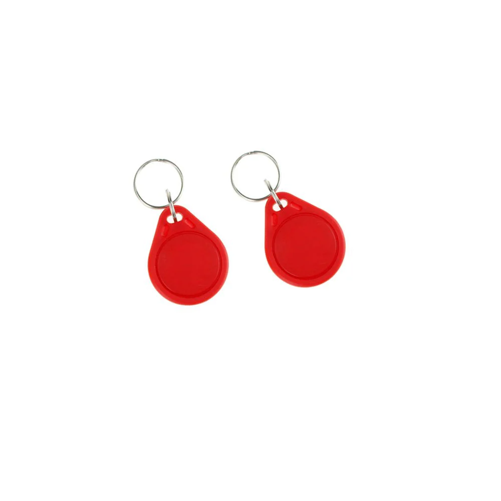 OBO HANDS (Pack of 100) Waterproof ABS 13.56MHz ISO14443A MF Classic 1K NFC RFID Token,RFID Keyfob,RFID Tag (Red) - Image 2