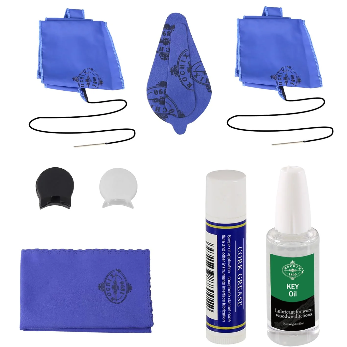Oboe Cleaner Care Cleaning Kit,Maintenance Kit,Key Oil,Cork Grease,Swab,Cleaning Cloth,Pads Absorbent Cloth,Thumb Rest - Image 2