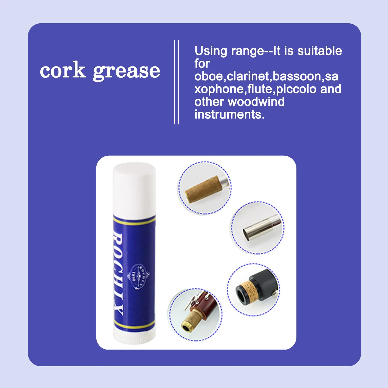 Oboe Cleaner Care Cleaning Kit,Maintenance Kit,Key Oil,Cork Grease,Swab,Cleaning Cloth,Pads Absorbent Cloth,Thumb Rest - Image 3