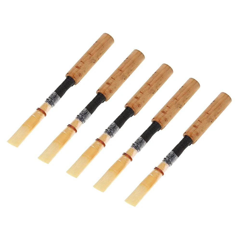 Oboe Medium Hard Oboe Reeds Handmade Oboe Cork Wind Instrument Parts with Storage Sleeves(5pcs) 5pcs - Image 7
