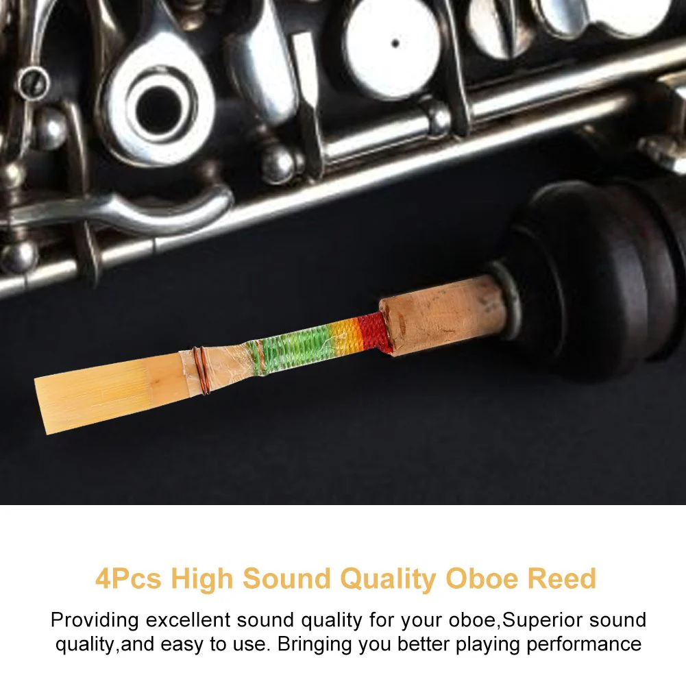 Oboe Reeds,4Pcs High Sound Quality Medium Soft Oboe Reeds Wind Instrument Replacement Parts for Beginners/Students - Image 4