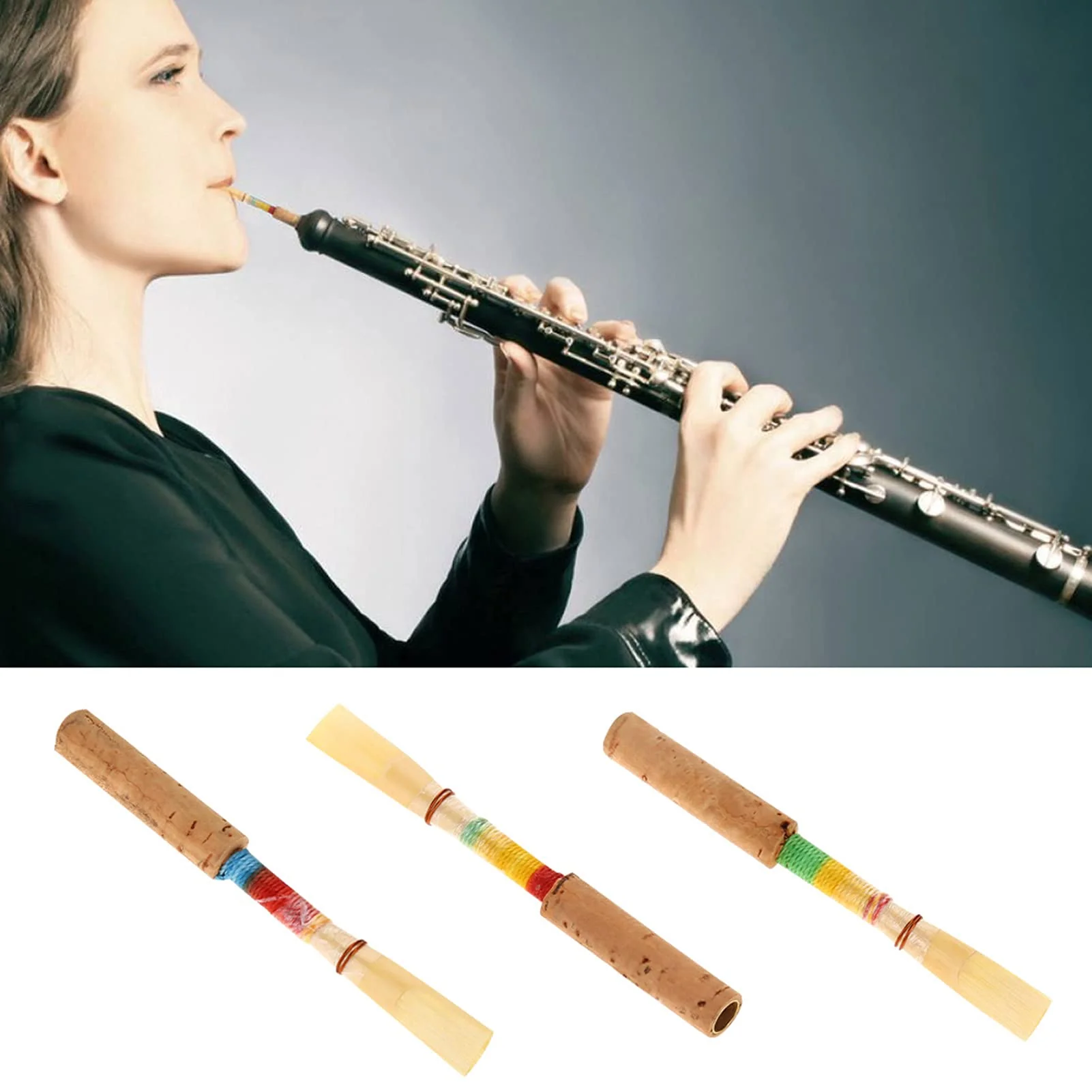 Oboe Reeds Beginner, 4 Pcs Oboe Reeds Medium Soft Oboe Reed Universal Oboe Repair Reed Soft Hand-made Clarinet Reeds with Plastic Storage Box Portable Oboe Reed for Wind Instrument Replacement - Image 5