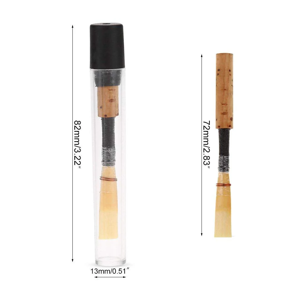 Oboe Reeds Cork Reed,Strength Medium Soft Hand made Oboe Reed with Plastic Case/Tube for Beginners Oboe Accessories (5Pc) - Image 4