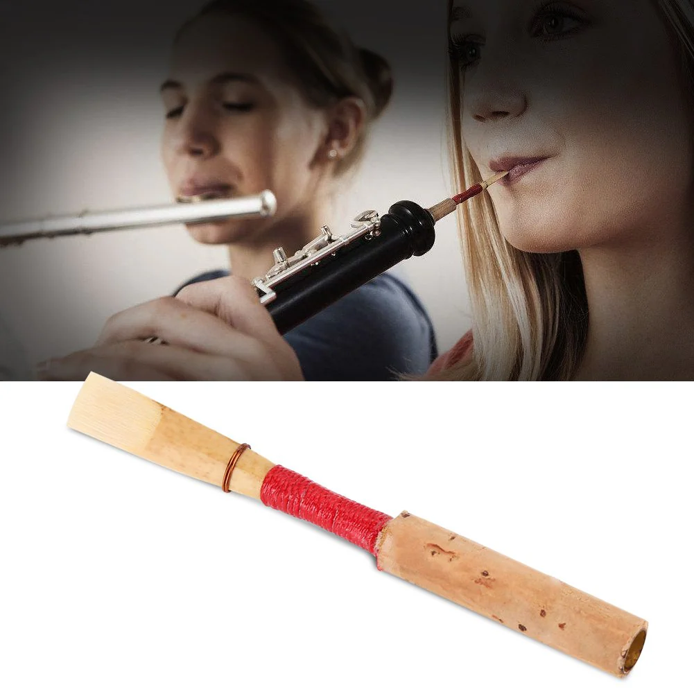 Oboe Reeds, Pack of 5 Bamboo Oboe Reeds Medium Soft Handmade Oboe with Transparent Storage Case Medium Strength Instrument Accessories For Beginners Oboe Accessories - Image 2