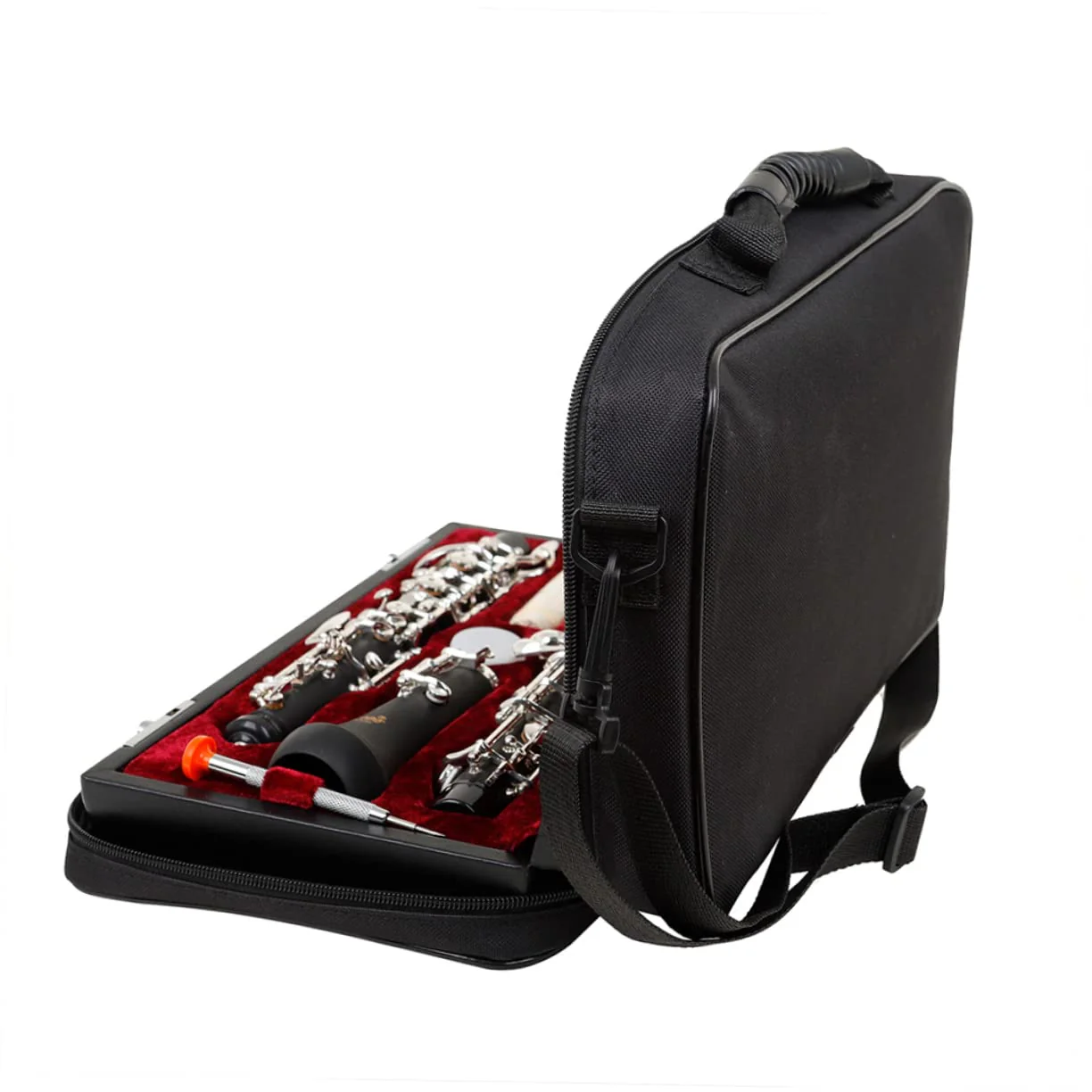 Oboe Shoulder Bag Black Organizer Bins Oboe Bag Container Instrument Storage Holder Shoulder Tote Bag Oboe Storage Case Instrument Storage Pouch Black Shoulder Bag Oboe Case Cover - Image 7