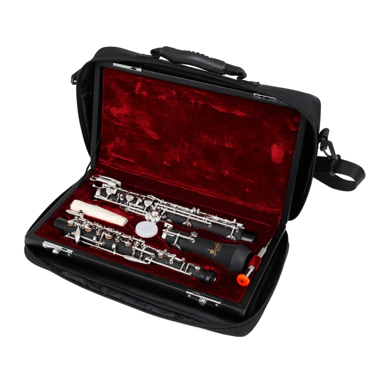 Oboe Shoulder Bag Black Organizer Bins Oboe Bag Container Instrument Storage Holder Shoulder Tote Bag Oboe Storage Case Instrument Storage Pouch Black Shoulder Bag Oboe Case Cover - Image 9