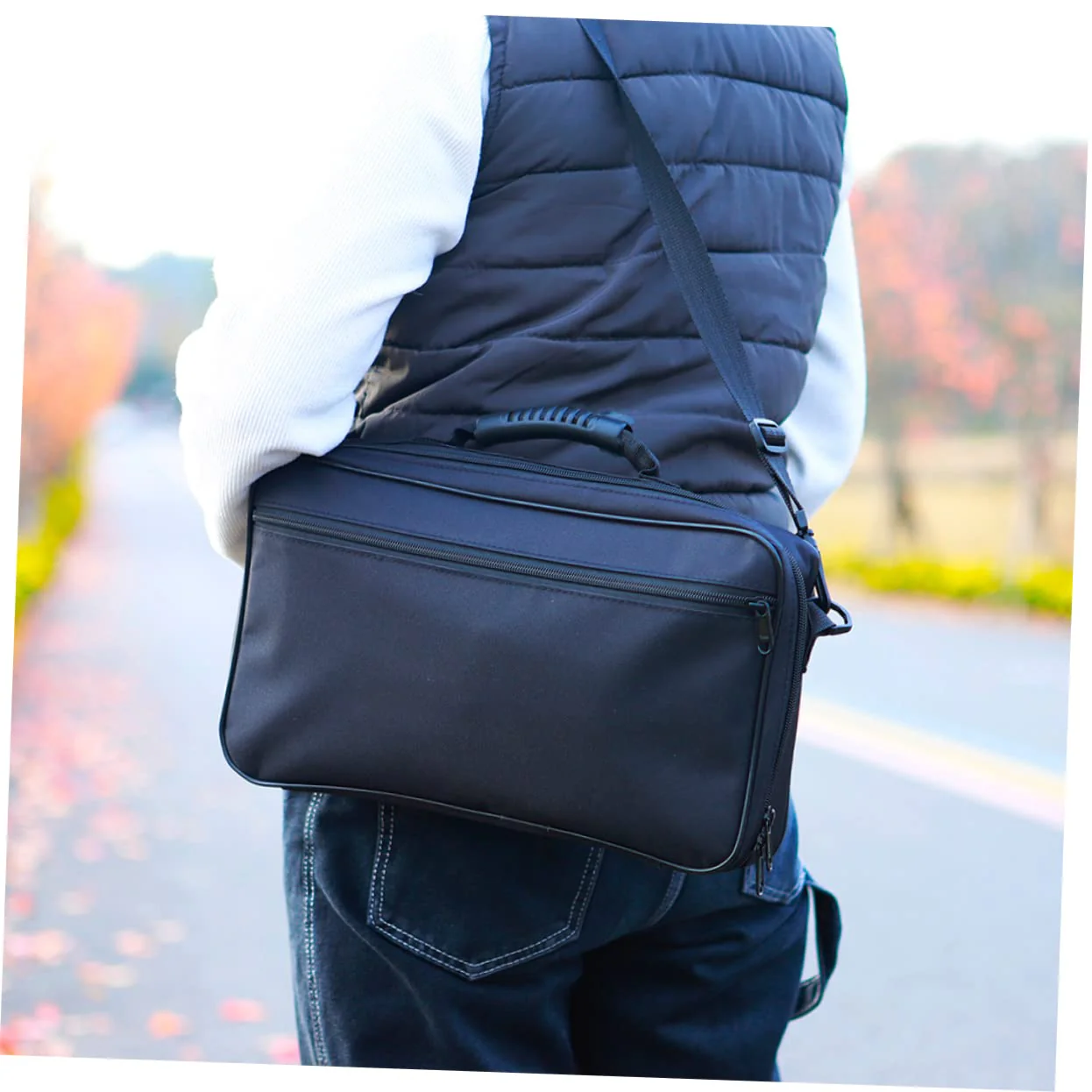 Oboe Storage Bag Oboe Shoulder Bag Oboe Music Instrument Oboe Carrying Pouch Black Tote Bags Shoulder Tote Bag Black Shoulder Bag Instrument Bag Oboe Carrying Bag Oboe Bag - Image 9