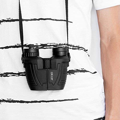 occer 12x25 Compact Binoculars with Clear Low Light Vision, Large Eyepiece Waterproof Binocular for Adults Kids,High Power Easy Focus Binoculars for Bird Watching,Outdoor Hunting,Travel,Sightseeing Black - Image 9