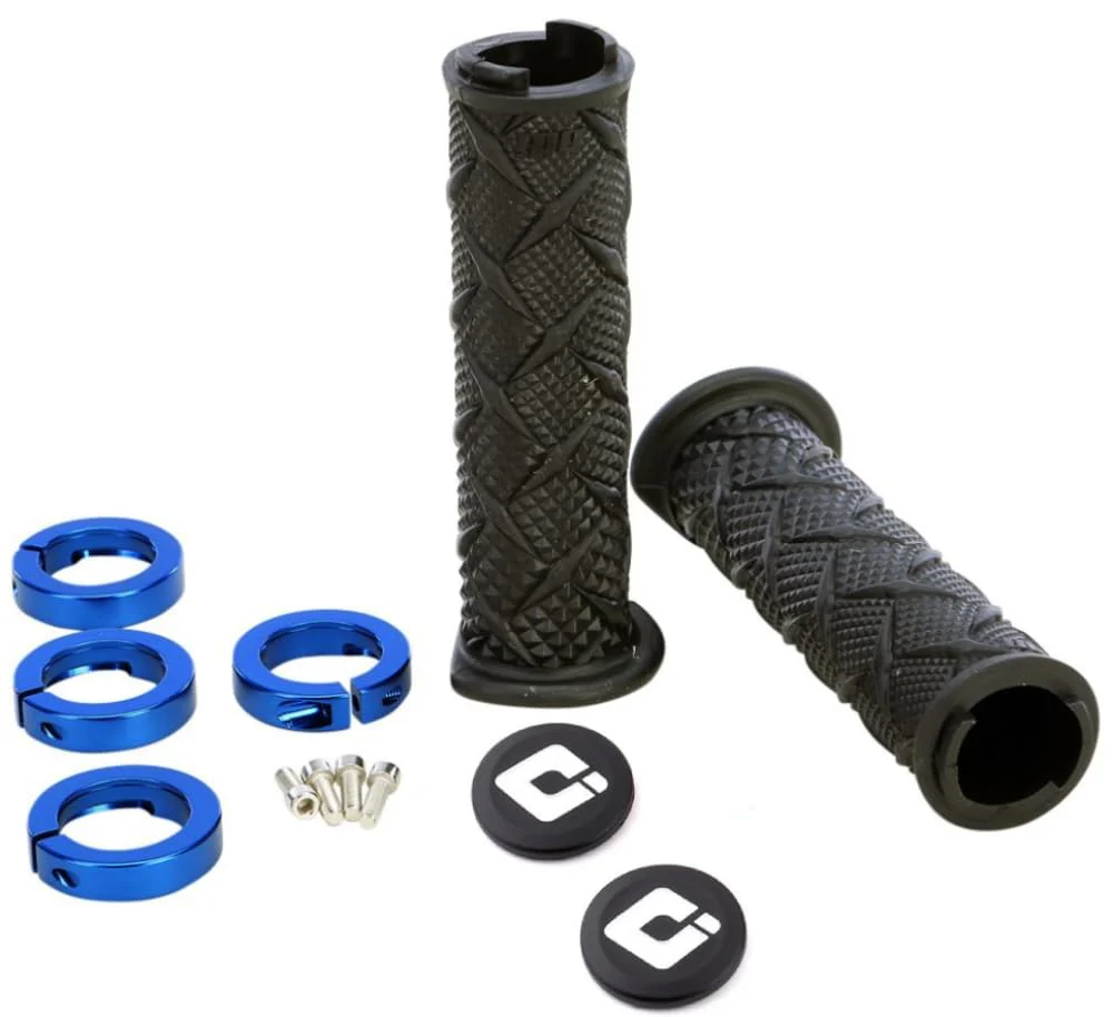 ODI X-Treme Lock-On ATV Hand Grips - Black/Blue Clamps/One Size - Image 2
