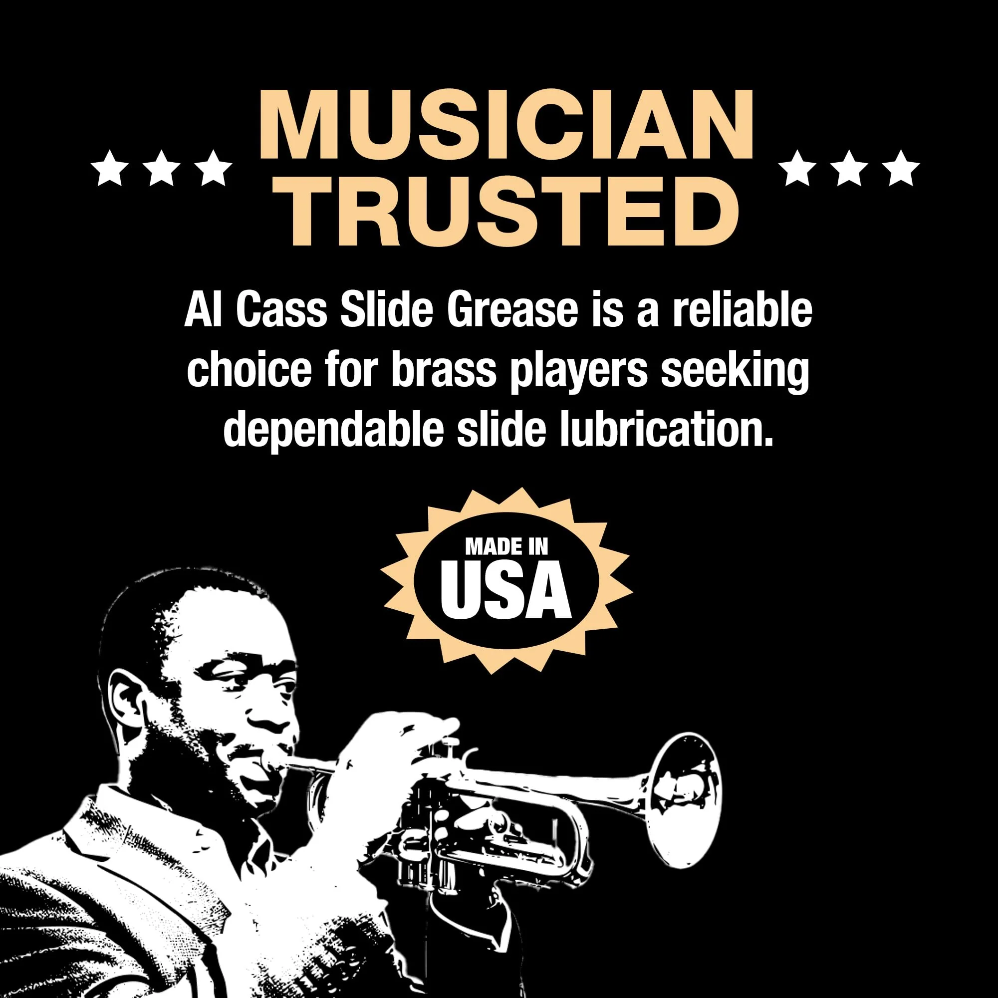 Official Al Cass Slide Grease | Long-Lasting Tuning Slide Lubricant for Brass Instruments | Odorless & Non-Gumming | Made in USA (3) 3 - Image 2