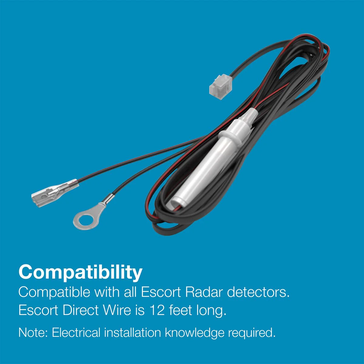 Official Cobra Escort Direct Wire Power Cord for Radar and Laser Detectors, BLACK - Image 4