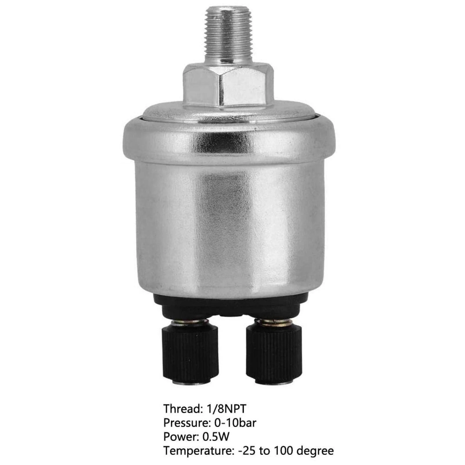 Oil Pressure Sensor 10-184 Ohm, Oil Pressure Sensor M10X1, Pressure Sensor Universal Oil Pressure Sensor Measuring Transmitter Made of Aluminium Alloy 0 to 10 Bar 1/8NPT for Diesel Generator - Image 6