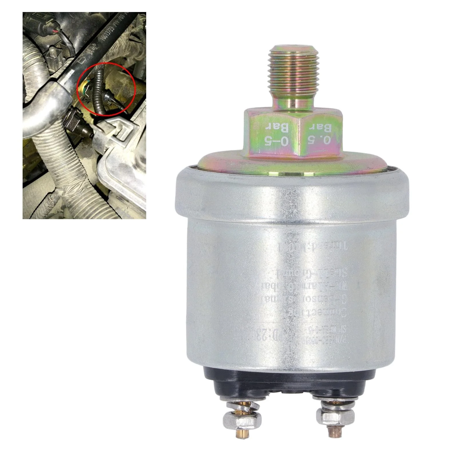 Oil Pressure Sensor Accessories Vdo 8Npt M10X1 Pressure Transmitter Pressure Sensors (0-5bar) 0-5bar - Image 2