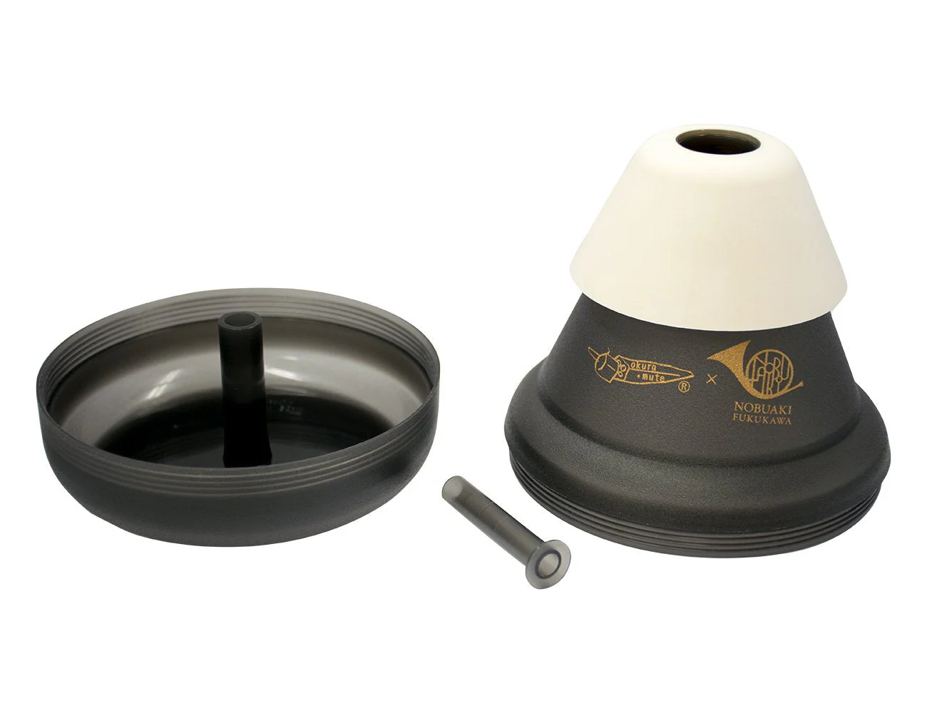 OKURA + MUTE French Horn/Bass Trombone Practice Mute - Black Single Item - Image 2