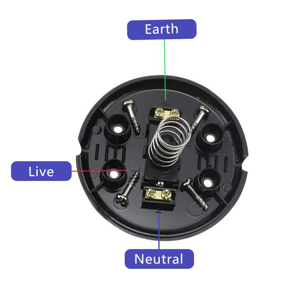 OMIGA Foot Switch Lamp Cord Switch with Push Button Self-Locking for 2 or 3 Core Cable Floor Lights and Small Appliances or Lamps Light Switch Black a - Image 5
