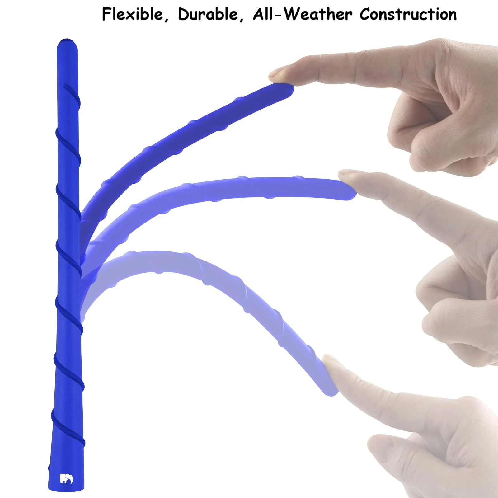 ONE250 8" inch Spiral Flexible Copper Core Antenna, Compatible with Jeep Wrangler JK JKU JL JLU Rubicon Sahara Gladiator (JL) [JT] Renegade Cherokee - Designed for Optimized FM/AM Reception (Blue) - Image 7