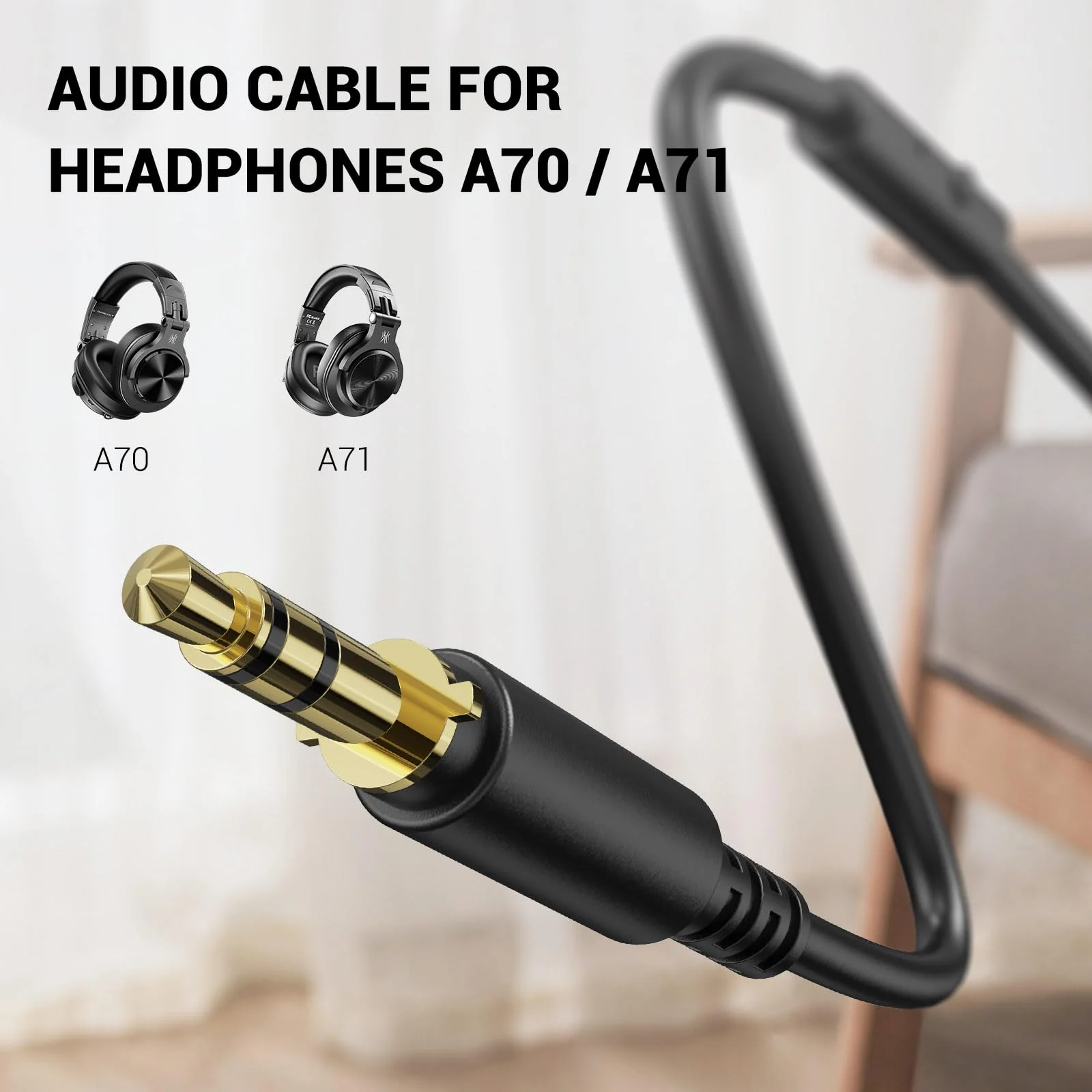 OneOdio A70 Fusion DJ Headphones Cable - 3.5mm - Image 6