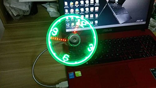 ONXE LED USB Clock Fan with Real Time Display Function,USB Clock Fans,Silver,1 Year Warranty (Clock) - Image 3