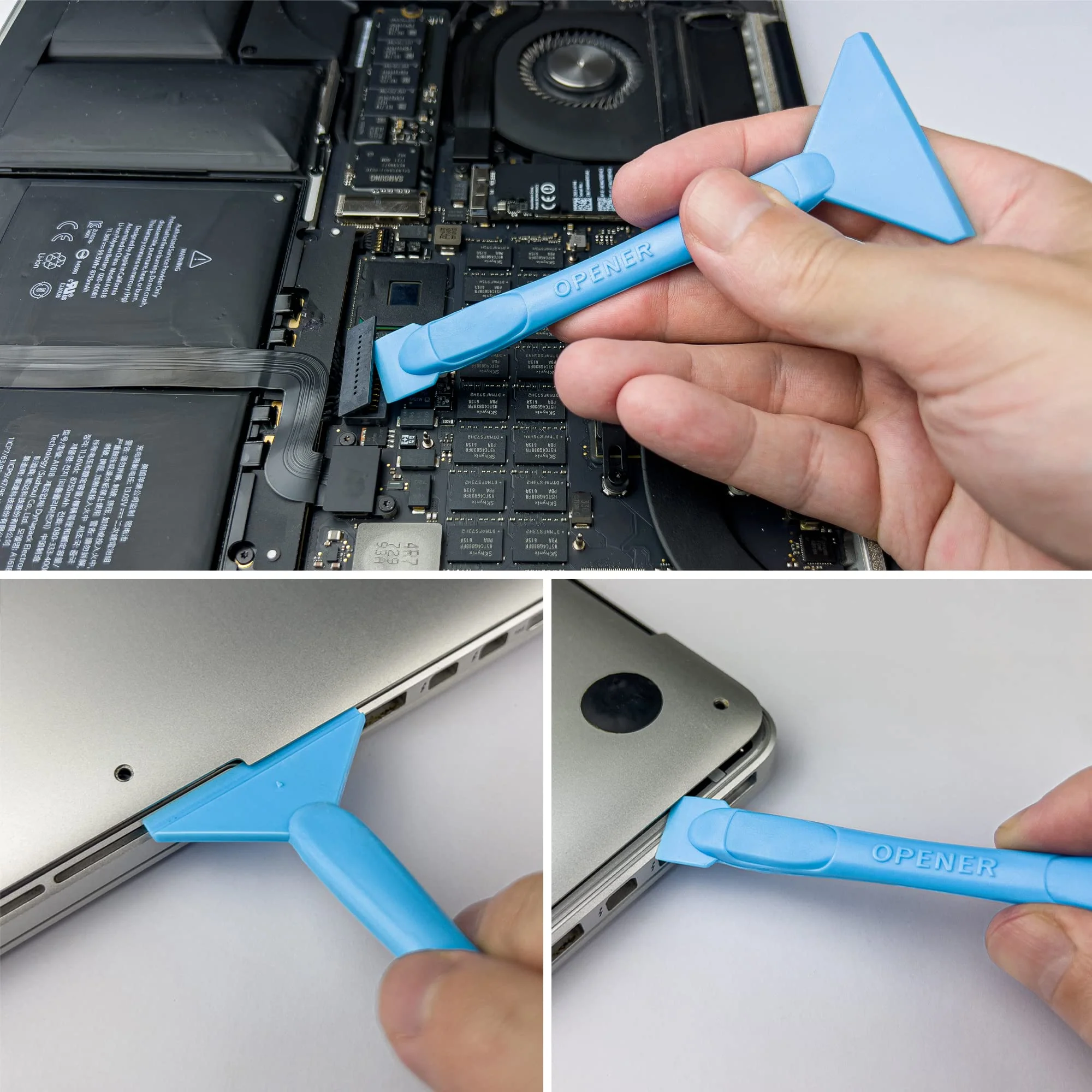 Opening Pry Tools Kit with ESD Spudgers, Anti-Static Brush, Metal Spudger for Disassembling and Repair Laptop, Game Console, Computer 12-in-1 - Image 4