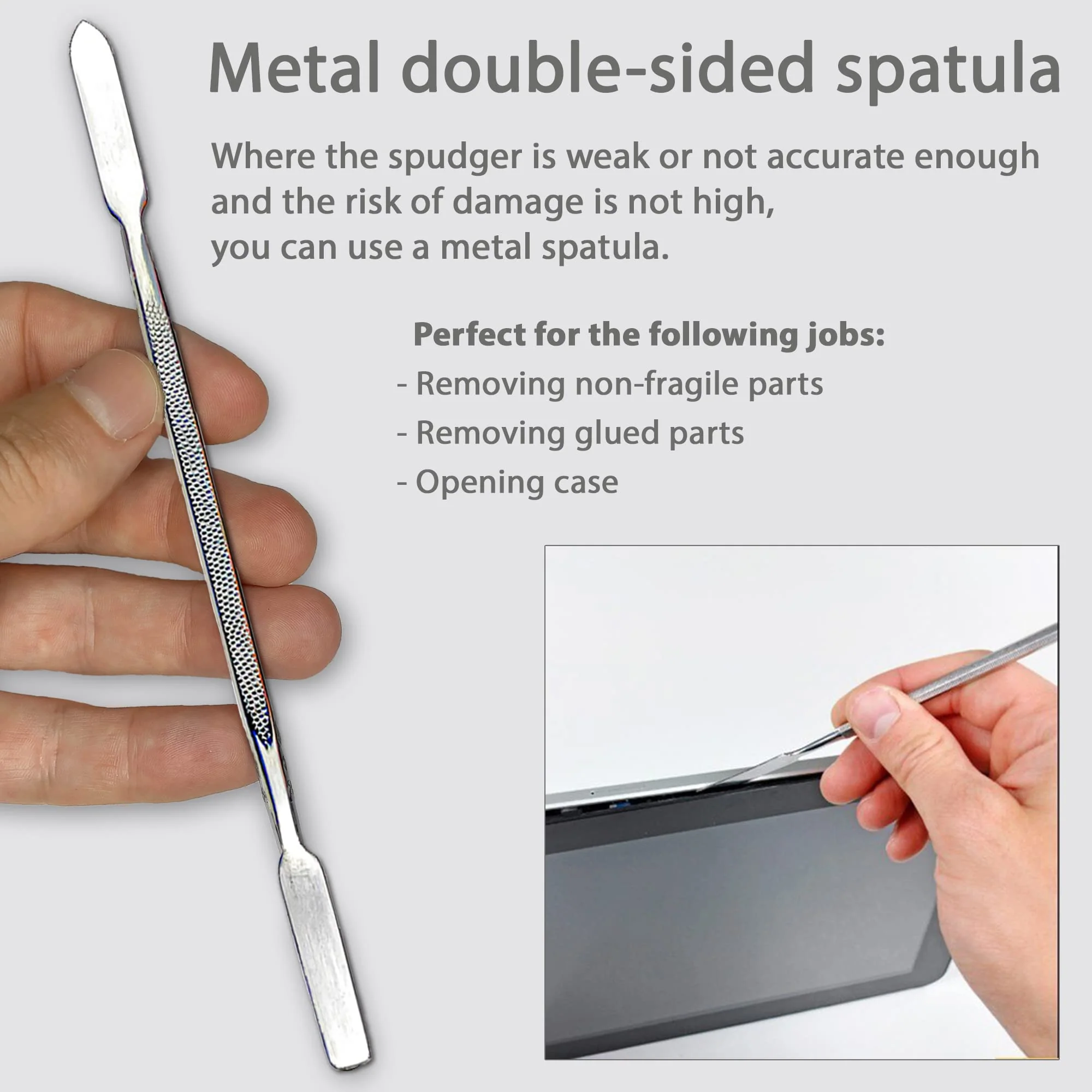 Opening Pry Tools Kit with ESD Spudgers, Anti-Static Brush, Metal Spudger for Disassembling and Repair Laptop, Game Console, Computer 12-in-1 - Image 7
