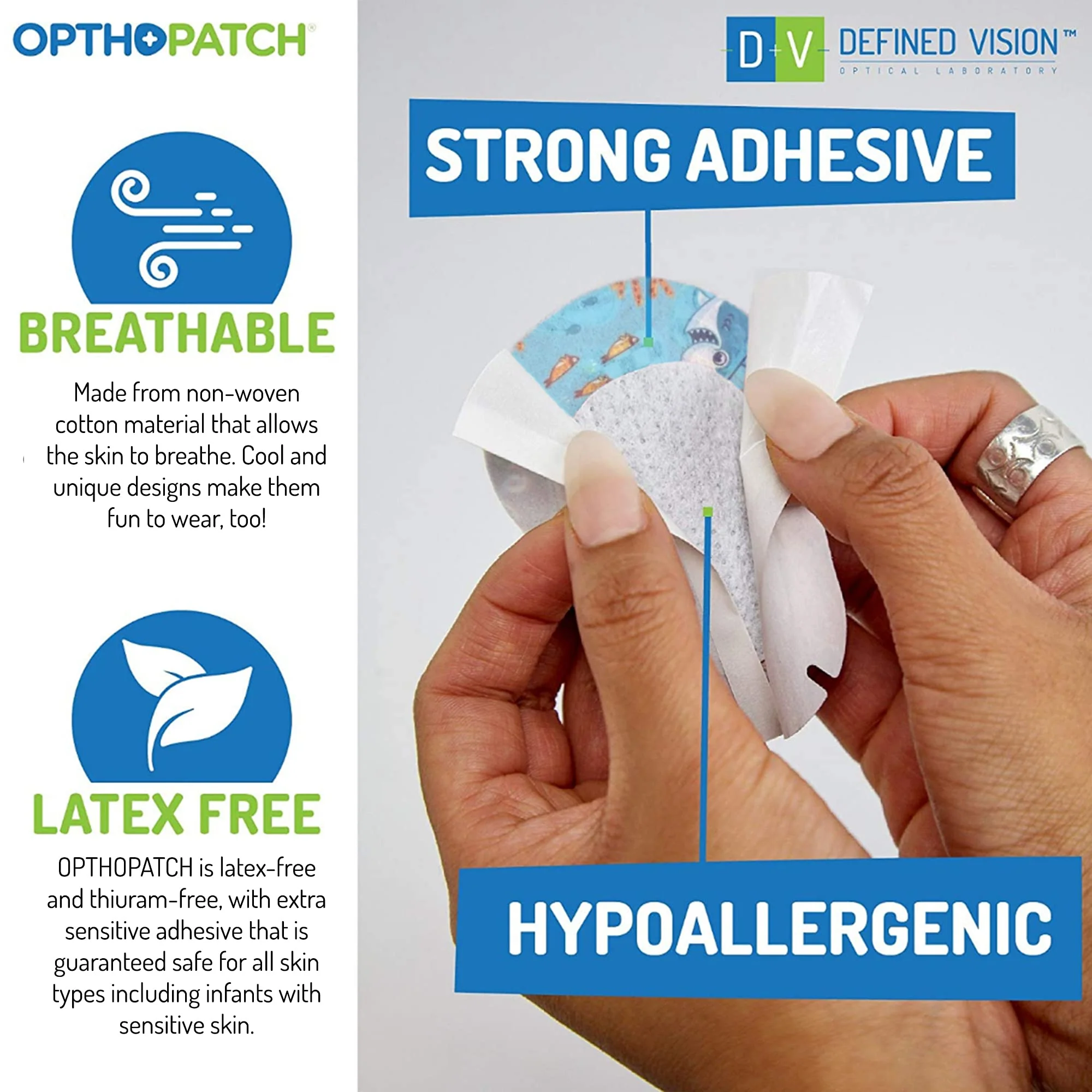 OPTHOPATCH Kids Eye Patches - Fun Boys Design - 30 + 10 Bonus Latex Free Hypoallergenic Cotton Extra Sensitive Adhesive Bandages for Amblyopia & Cross Eye-3 Reward Chart Posters by Defined Vision - Image 4